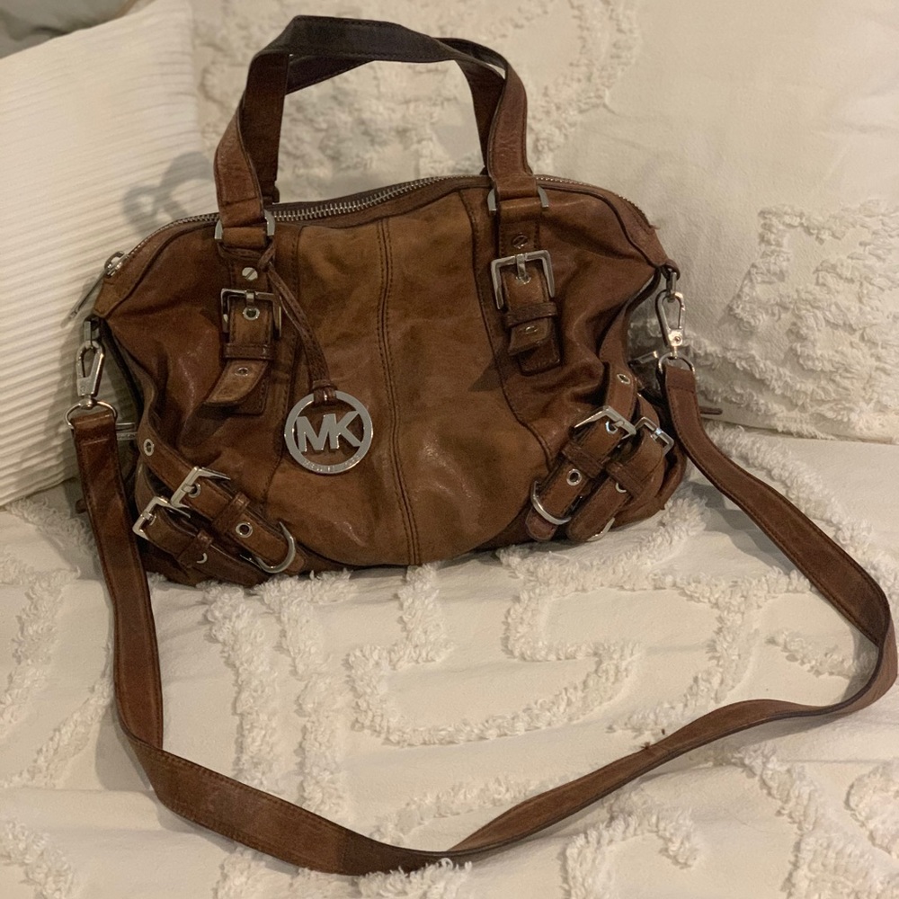 MICHAEL Michael Kors Brown Leather Satchel